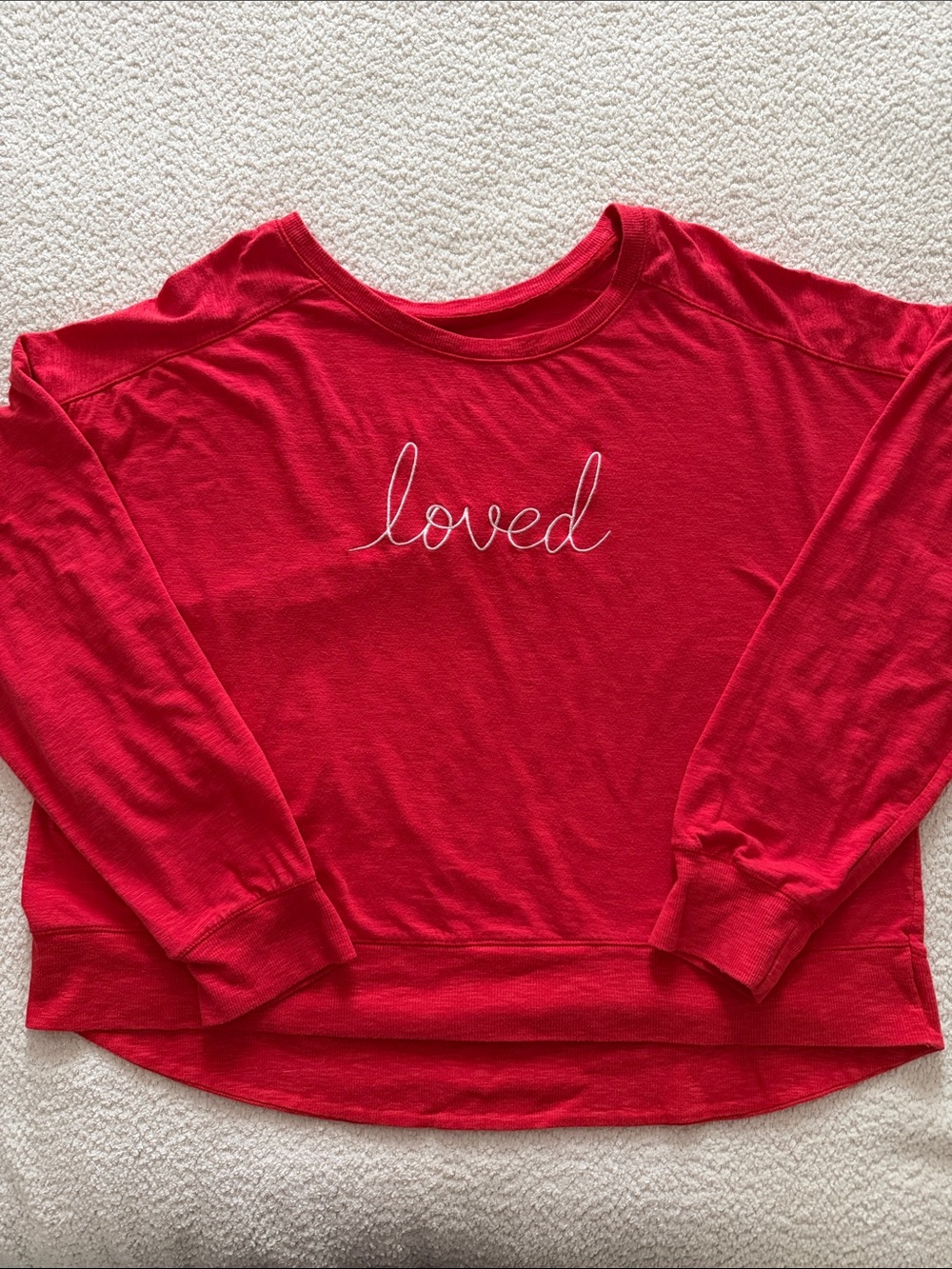 Secret Treasures Bright Red Long Sleeve Shirt or Lounge Top - size 2X or 18W-20W